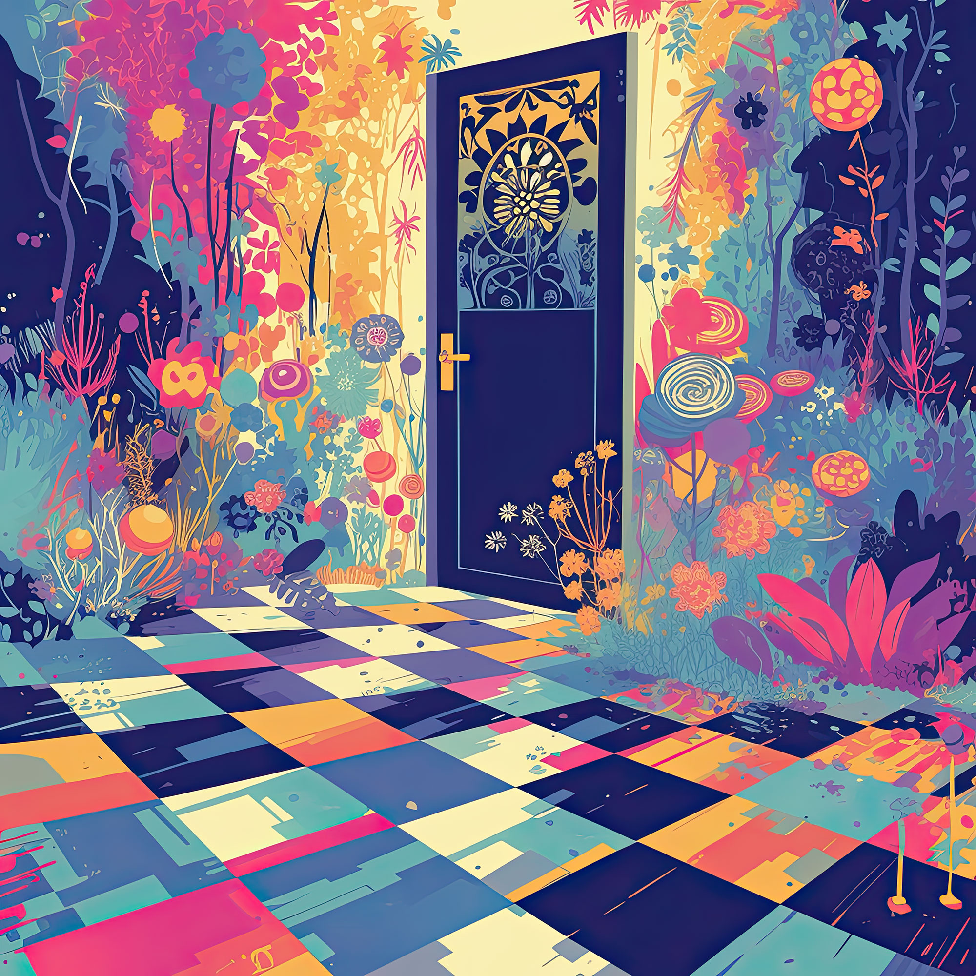 Preview for Vibrant-doorway-to-wonder-whimsical-backdrop-background-ea292