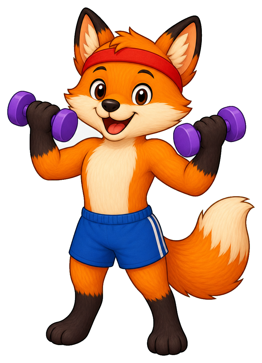 Preview for Workout Fox Sticker