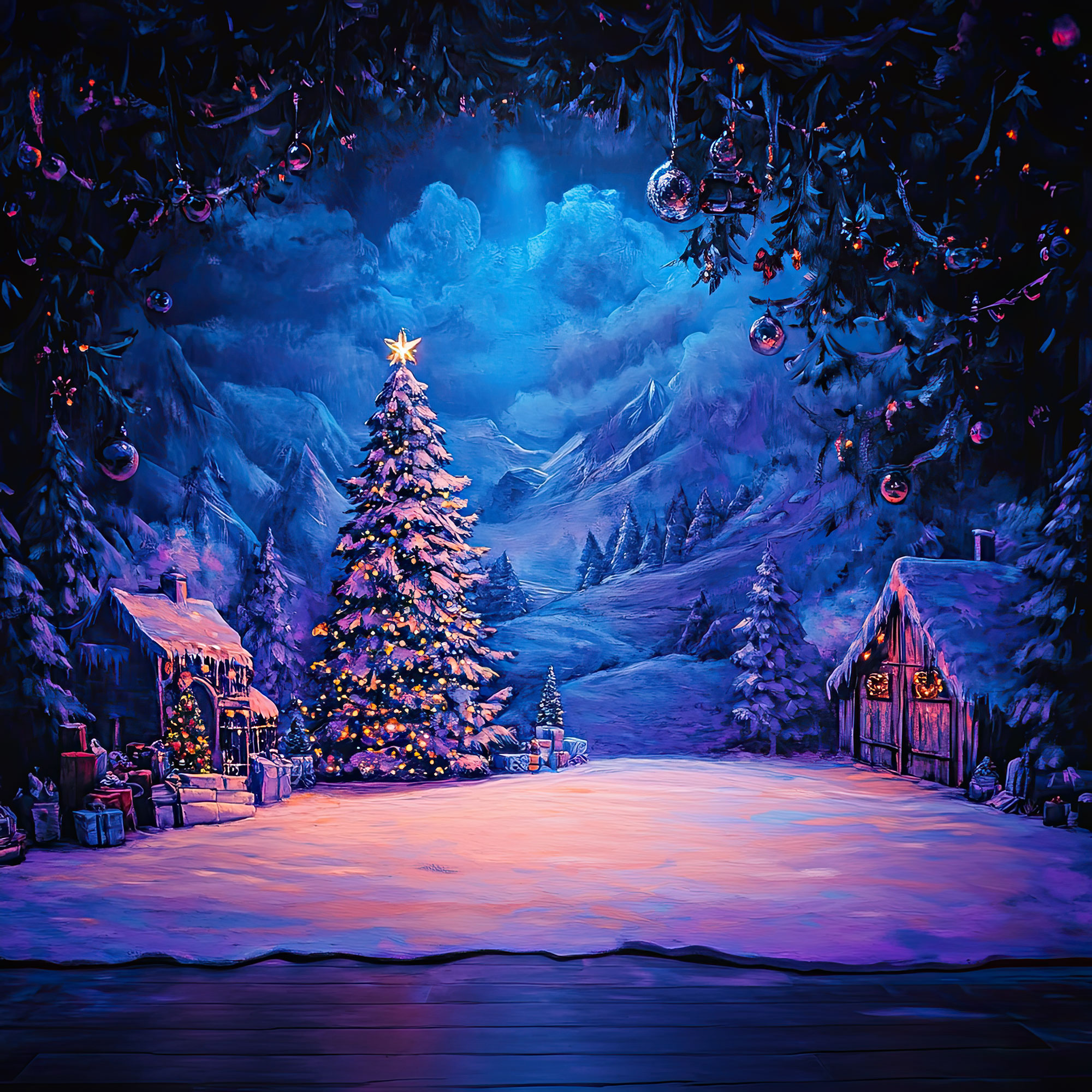 Preview for Winter-wonderland-christmas-scene-christmas-backdrop-background-ef79a