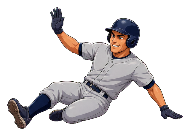 Preview for Baseball Runner Slide Sticker