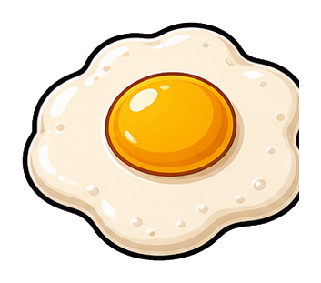 Preview for Fried Egg Sticker For Morning Designs