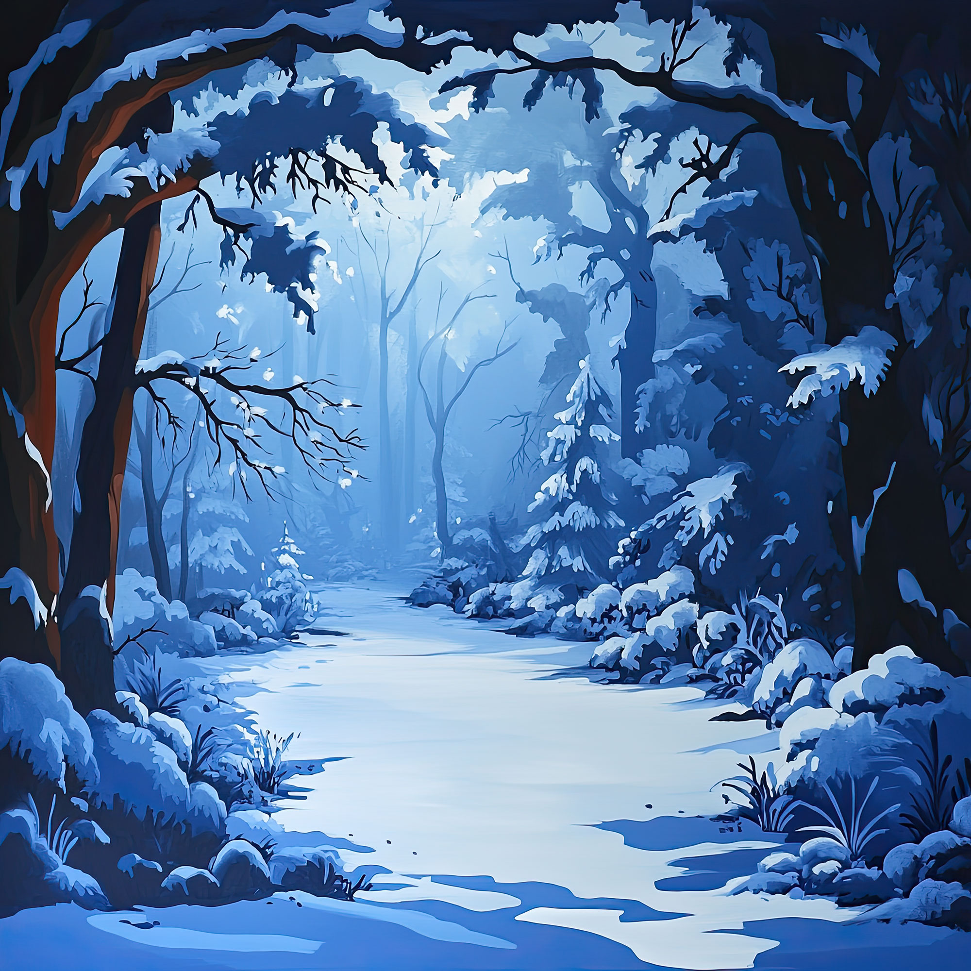 Preview for Serene-winter-forest-landscape-christmas-backdrop-background-fecbe