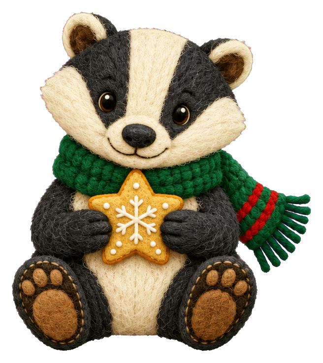 Preview for Christmas Badger With Star Cookie