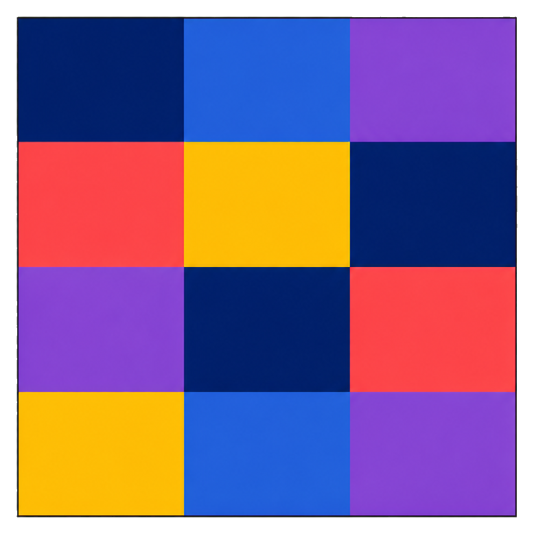 Preview for Gradient Facets Square Sticker