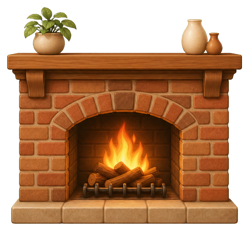 Preview for Fireplace Sticker Graphic For Home Designs