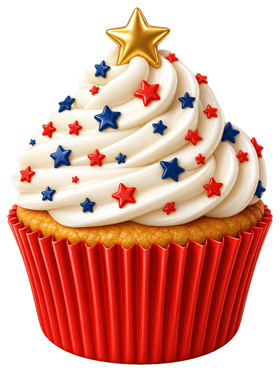 Preview for Patriotic Cupcake Sticker