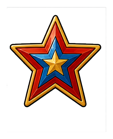 Preview for Superhero Star Sticker Graphic