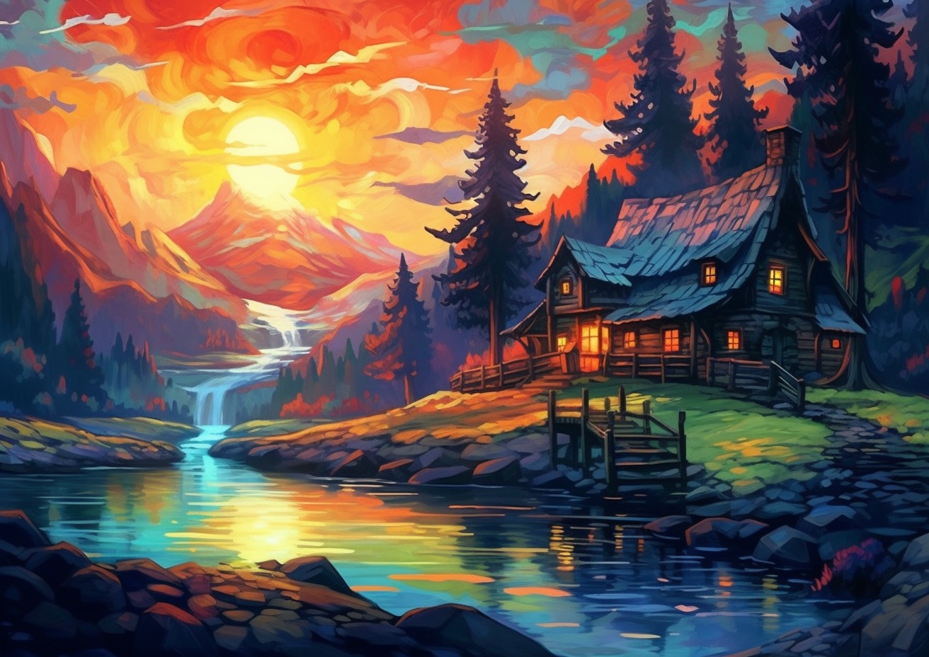 Preview for Sunset Mountain Village Background