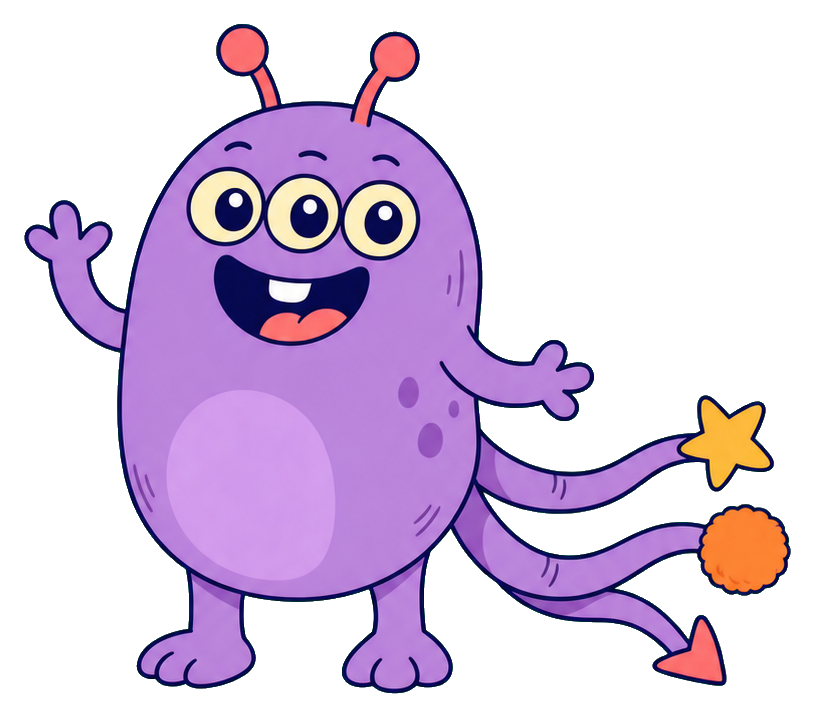 Preview for Funny Cartoon Alien Sticker