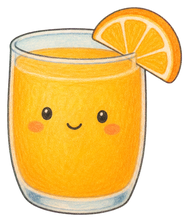 Preview for Orange Juice Glass Sticker Graphic