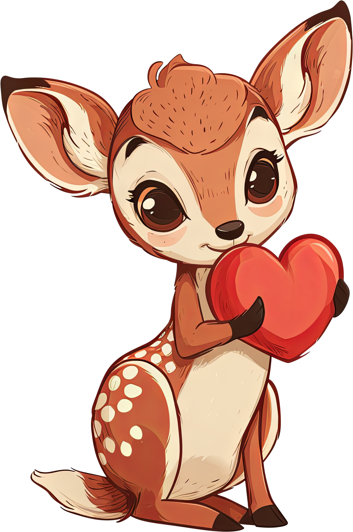 Preview for Cartoon-deer-with-heart-love-characters-sticker-8938f