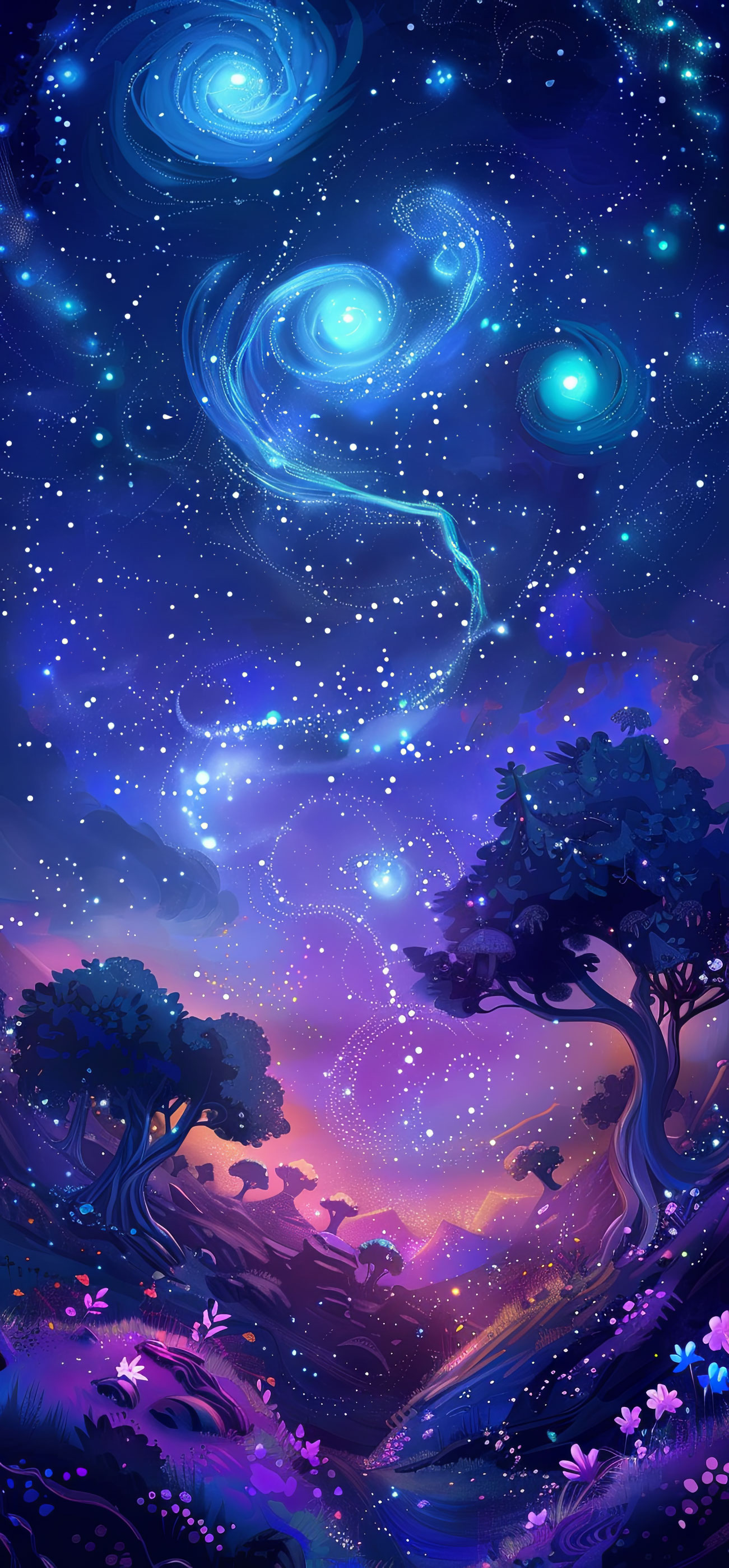 Preview for Cosmic-landscape-digital-art-astrophotography-phone-background-a21cf