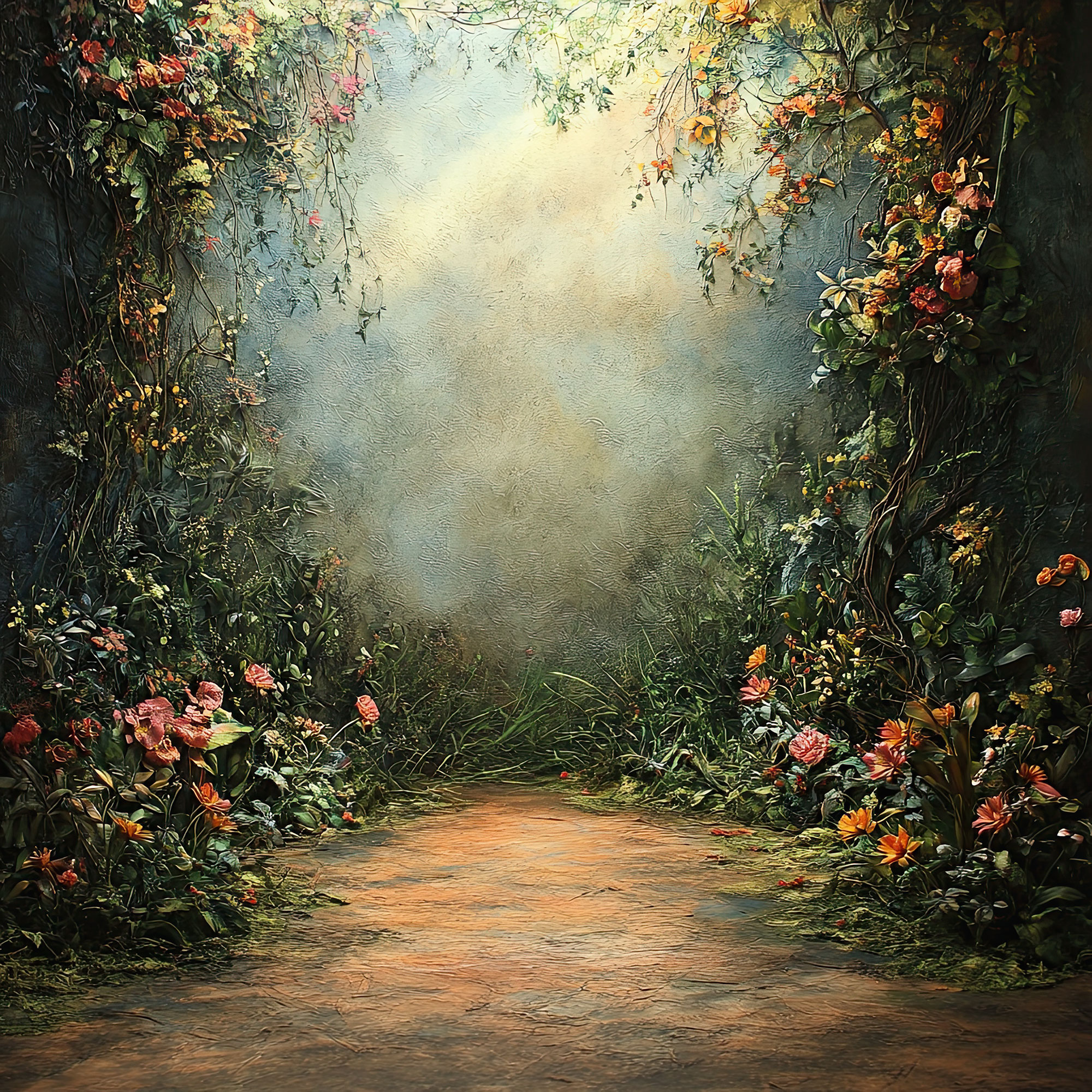 Preview for Mystical-garden-pathway-nature-backdrop-background-2de3c