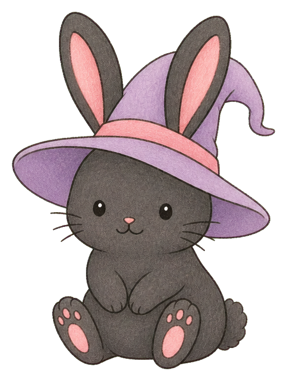 Preview for Kawaii Rabbit Wizard Hat Sticker