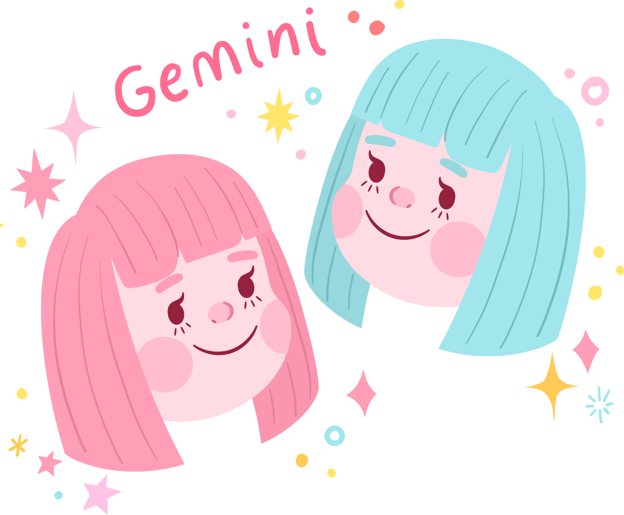 Preview for Gemini-cartoon-illustration-zodiac-sticker-6e833