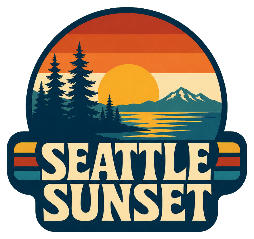 Preview for Seattle Sunset Evergreen Sticker