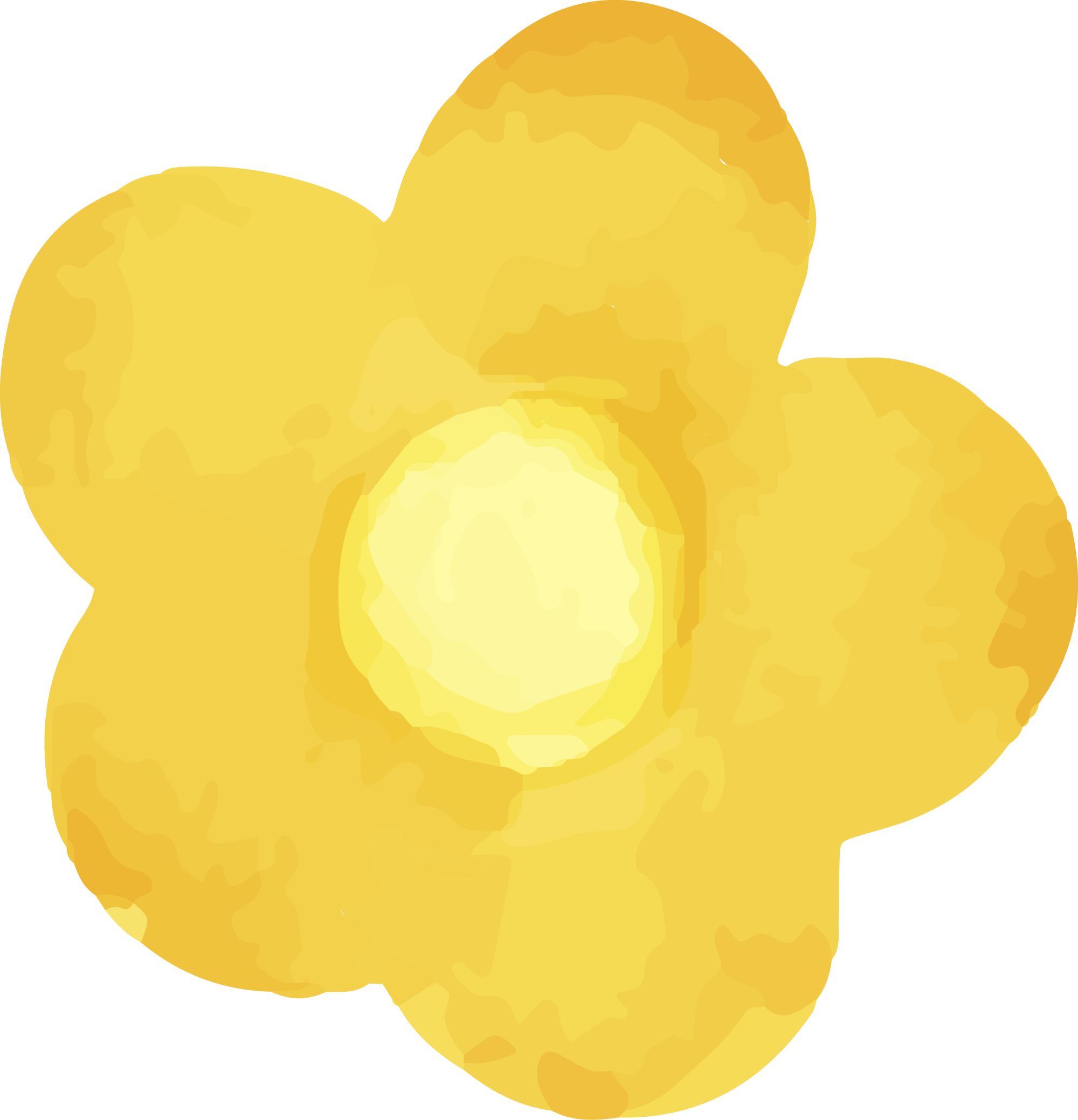 Preview for Yellow-flower-illustration-easter-sticker-a5040