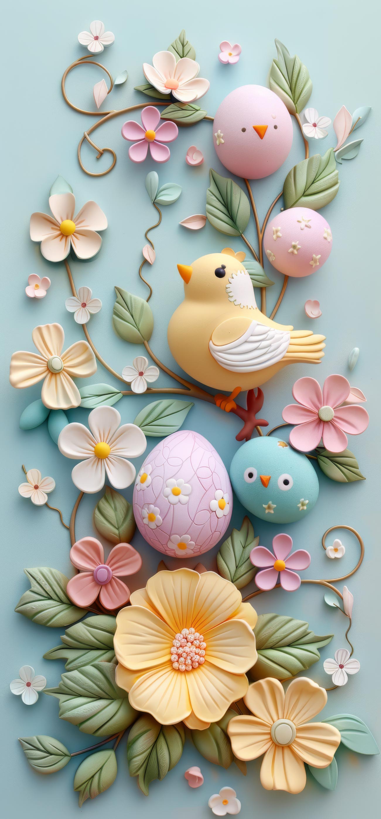 Preview for Easter-floral-arrangement-easter-phone-background-d86a0