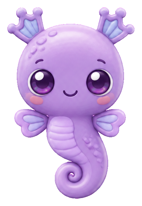 Preview for Lavender Space-seahorse Alien Sticker