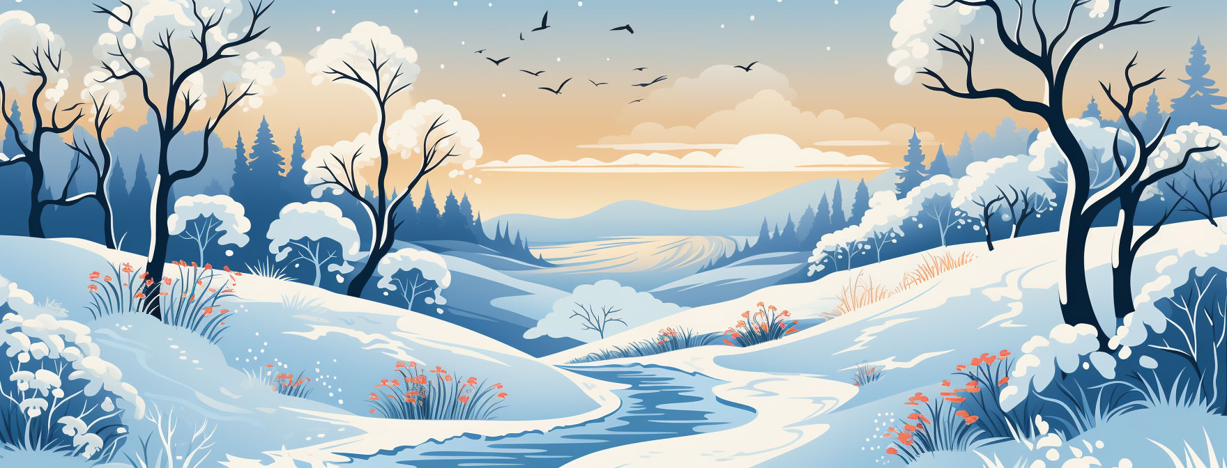 Preview for Serene-winter-landscape-christmas-cover-background-766b6