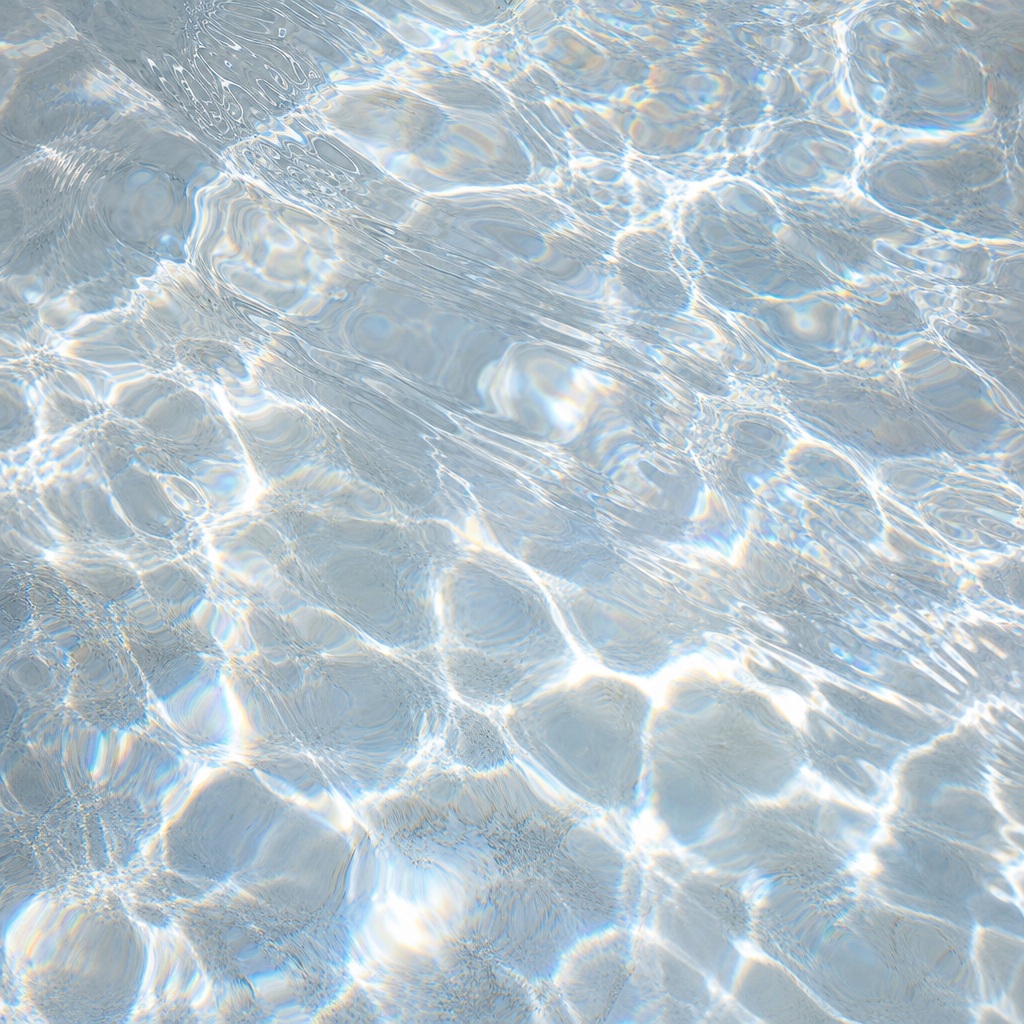 Silver white rippling light reflections with prismatic water-like refraction