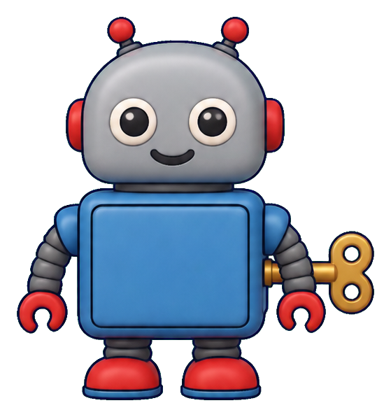 Preview for Wind-up Robot Sticker For Kids Designs