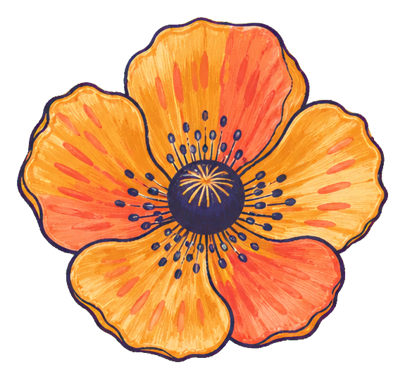 Preview for Golden Poppy Flower Sticker