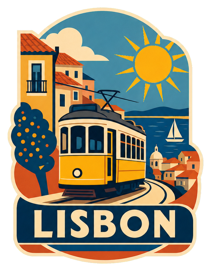 Preview for Lisbon Tram Sticker Graphic