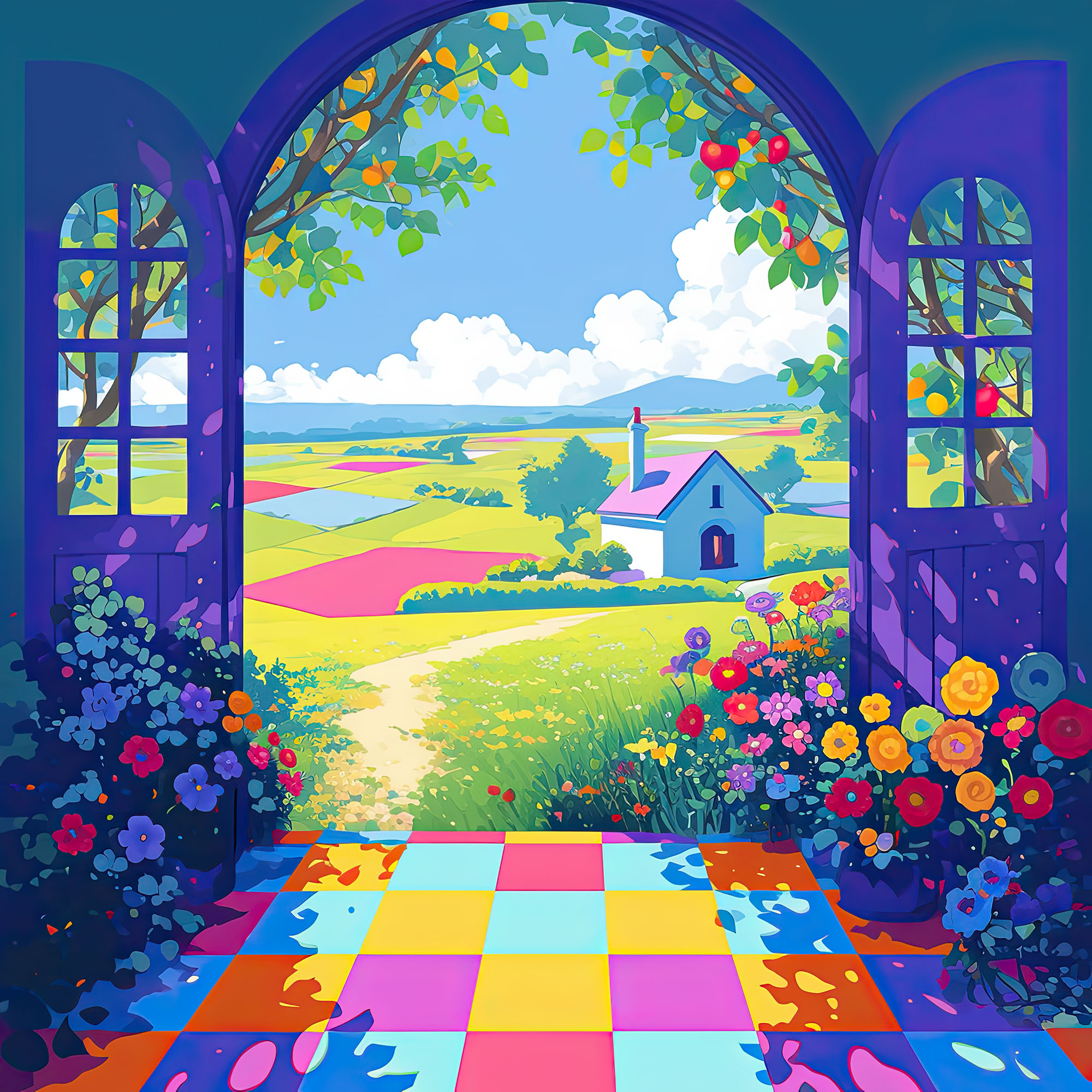 Preview for Whimsical-garden-entrance-view-whimsical-backdrop-background-fbadd