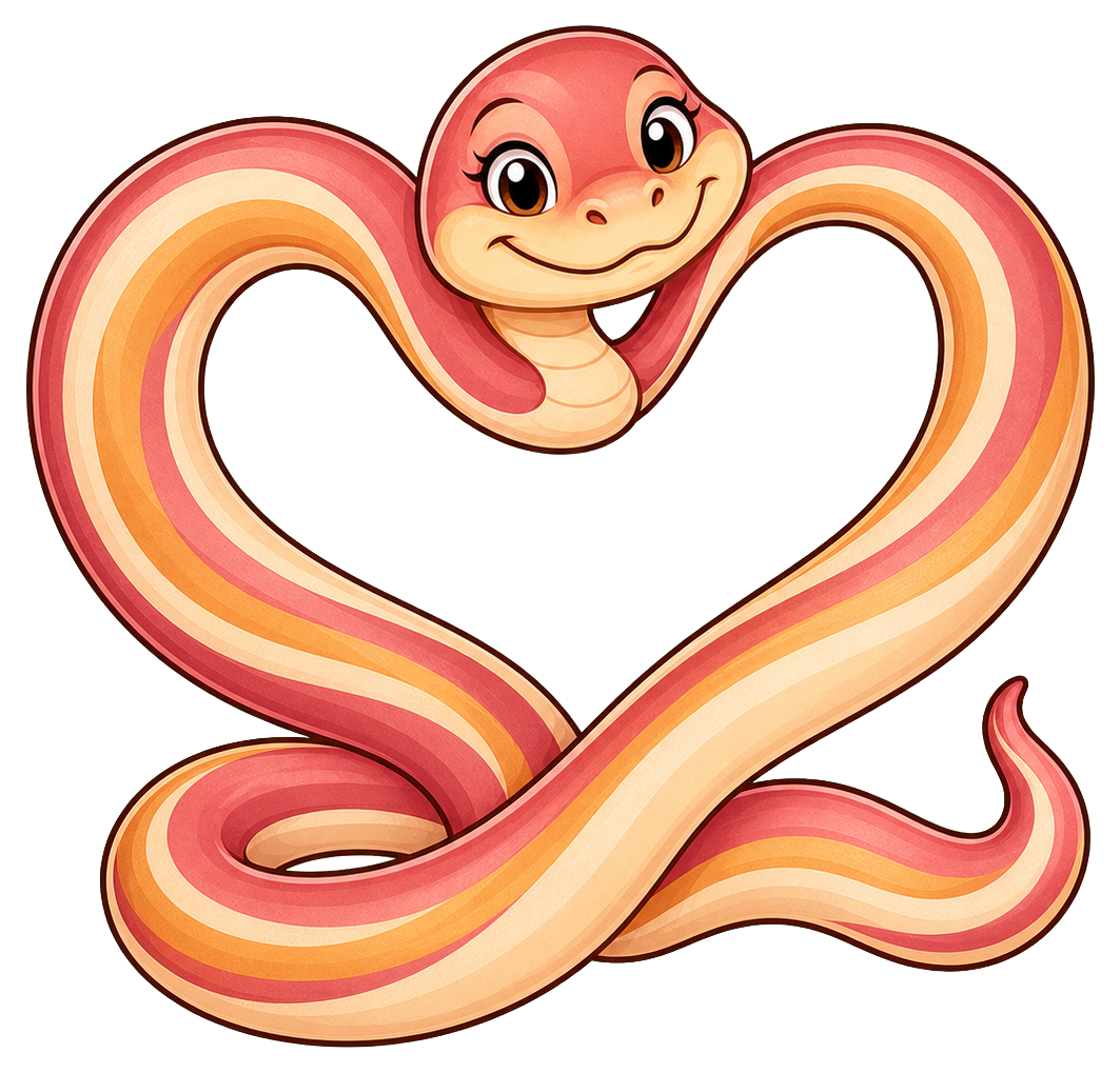 Preview for Heart Curl Snake Sticker