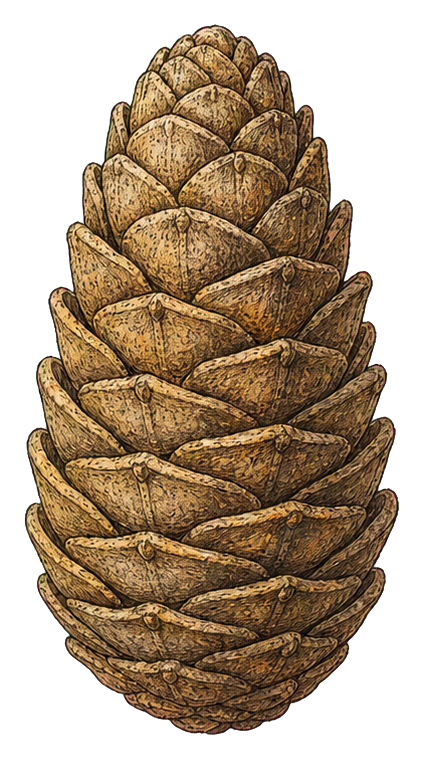 Preview for Vintage Conifer Cone Sticker