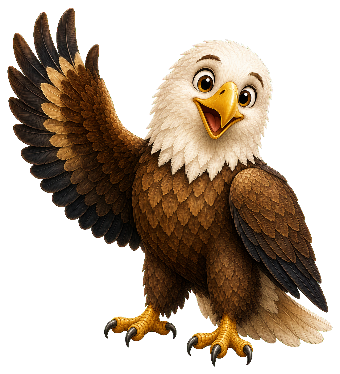 Preview for Cute Waving Eagle Sticker