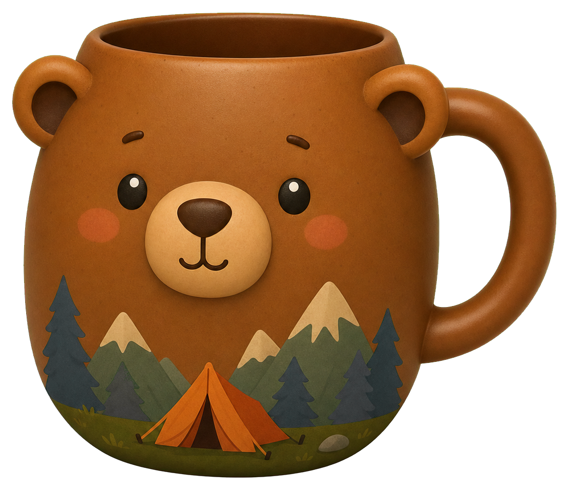 Preview for Bear Camping Mug Sticker