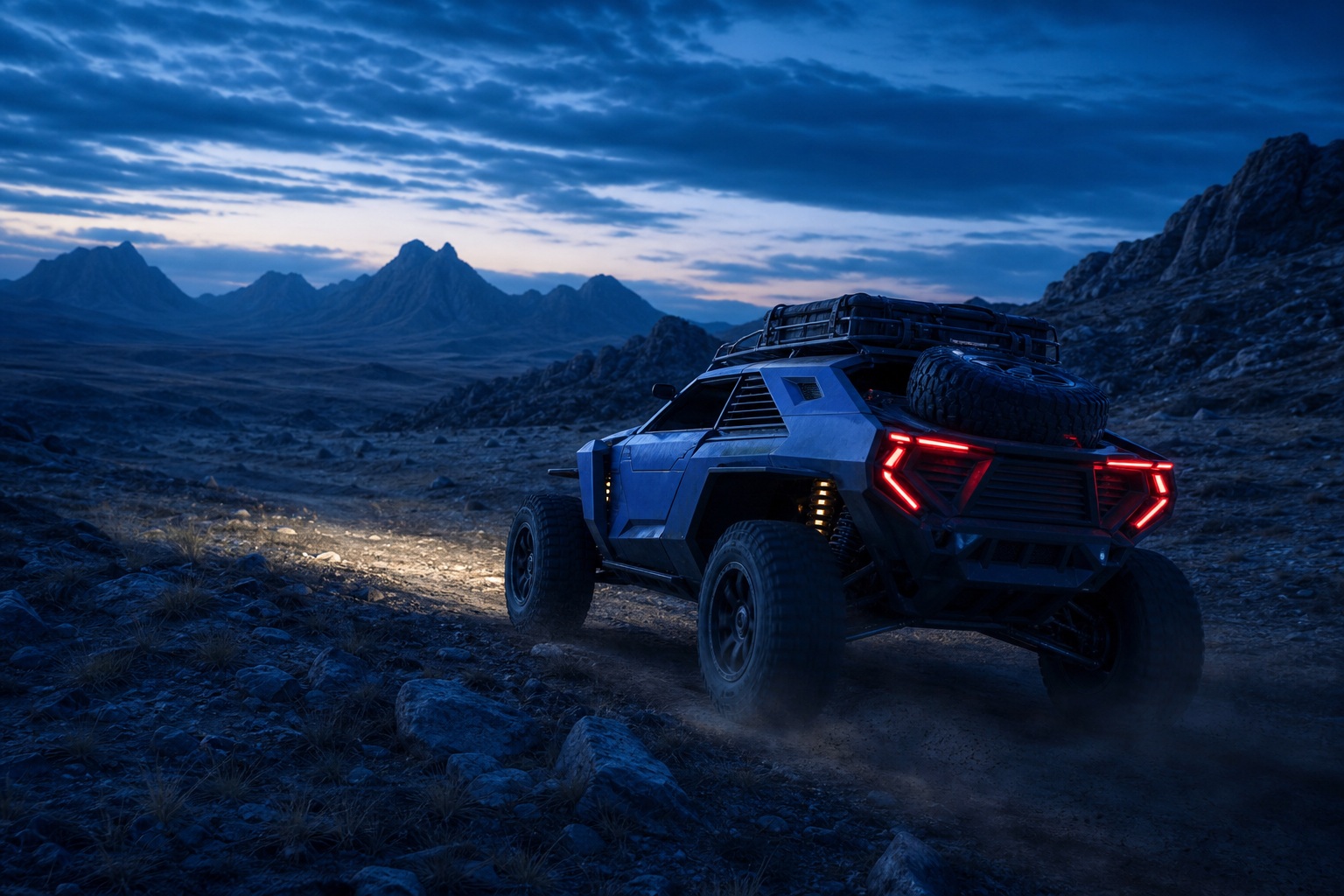 Preview for Off Road Blue Hour Stock Background