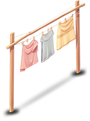 Preview for Clothes-drying-rack-pastel-t-shirts-islandobjects-sticker-8ac30