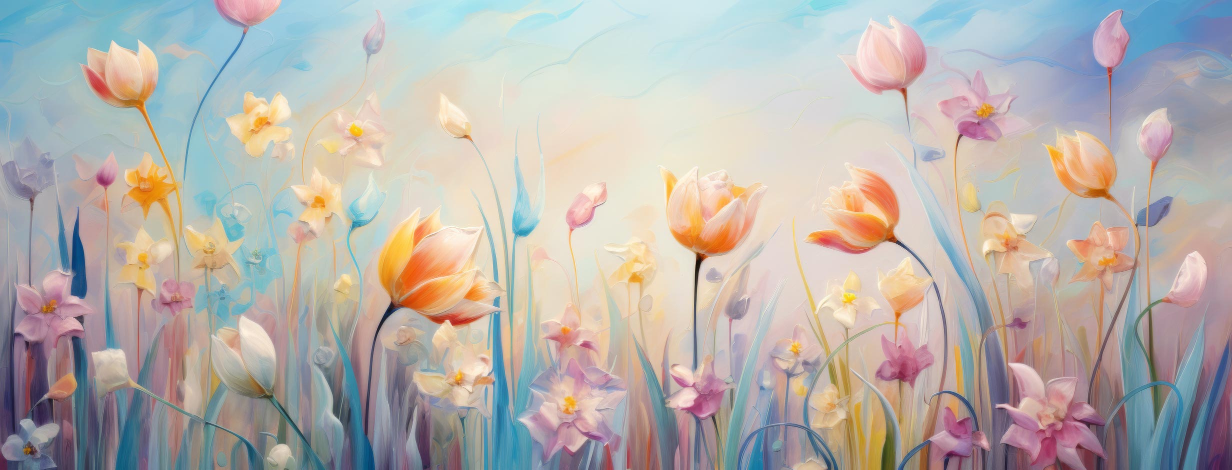 Preview for Floral-landscape-art-easter-facebook-background-f8048
