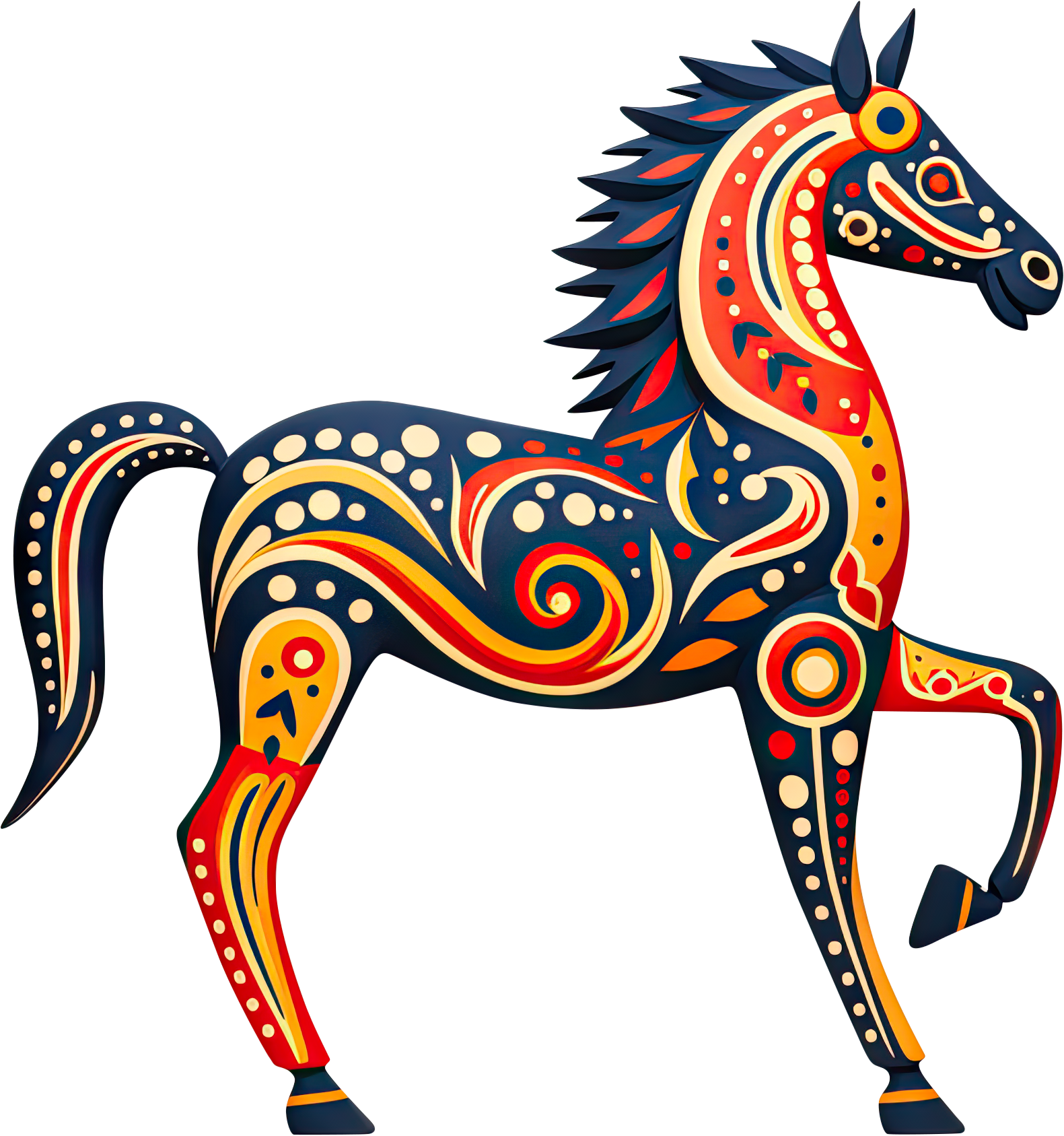 Preview for Colorful-horse-illustration-logo-animal-sticker-1e623