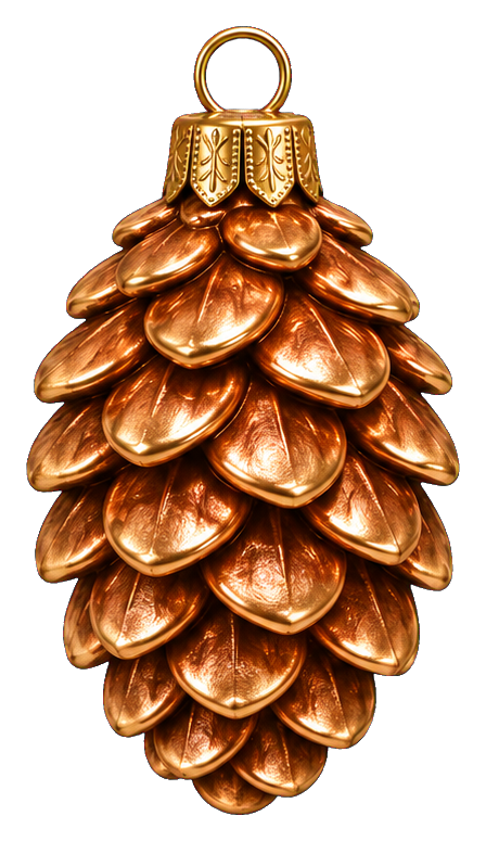 Preview for Copper Pinecone Christmas Ornament