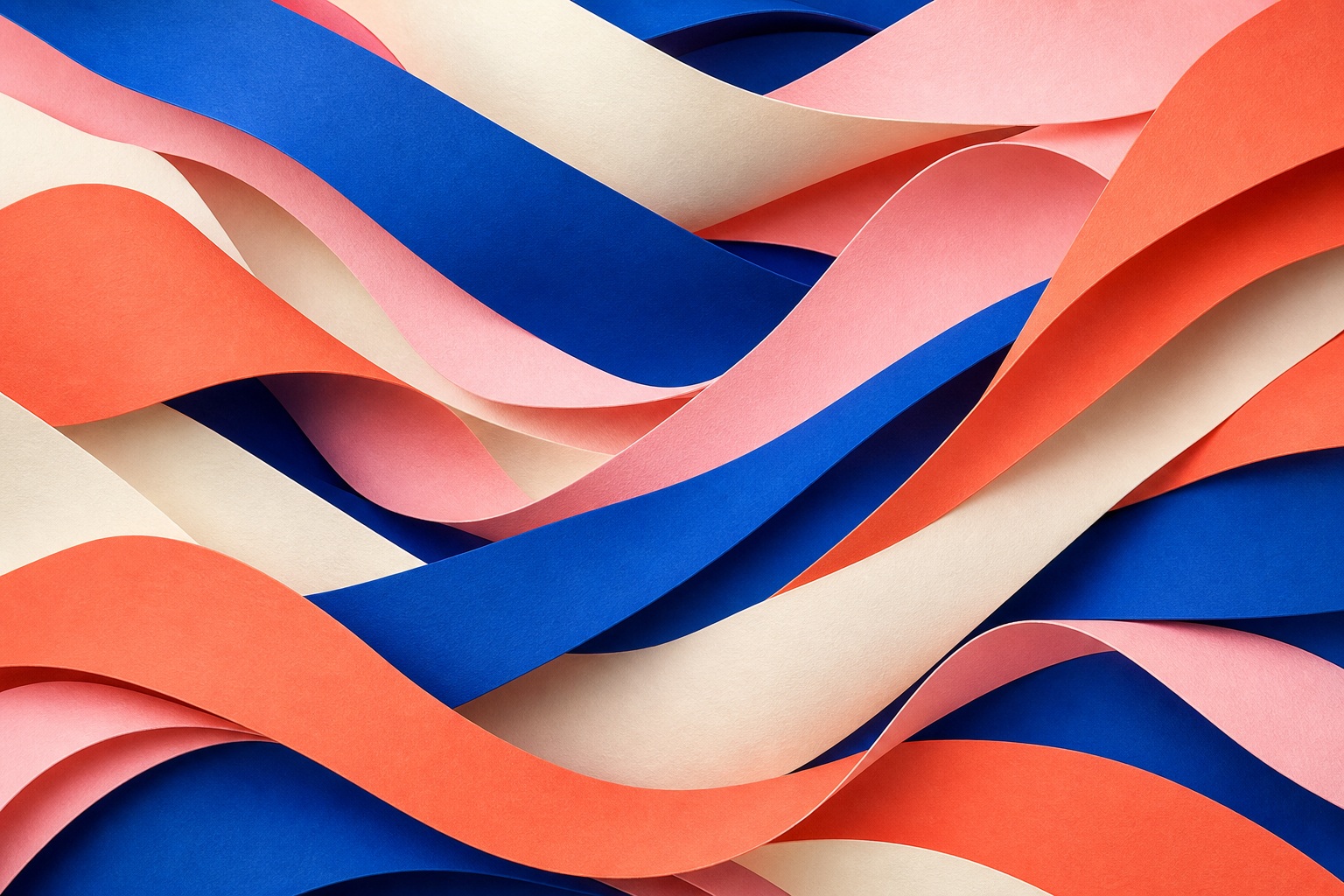 Preview for Coral Cobalt Abstract Paper Ribbon Background