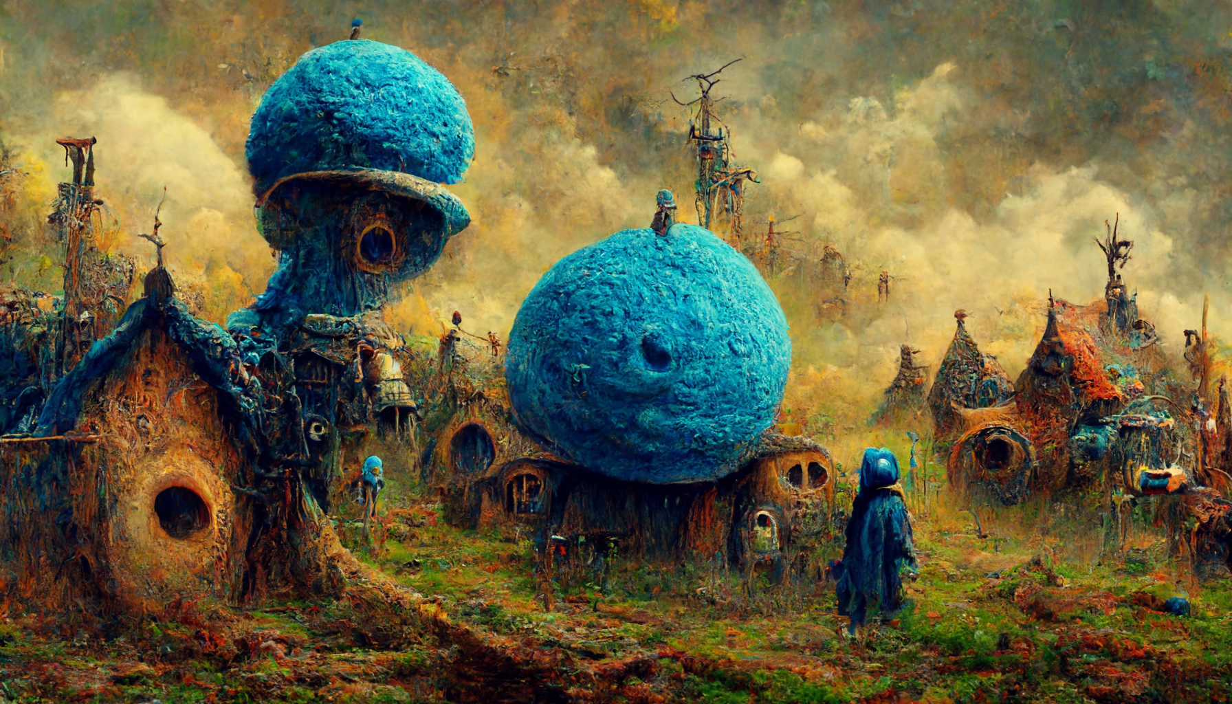 Preview for Fantasy-village-landscape-art-ai-images-background-c0550
