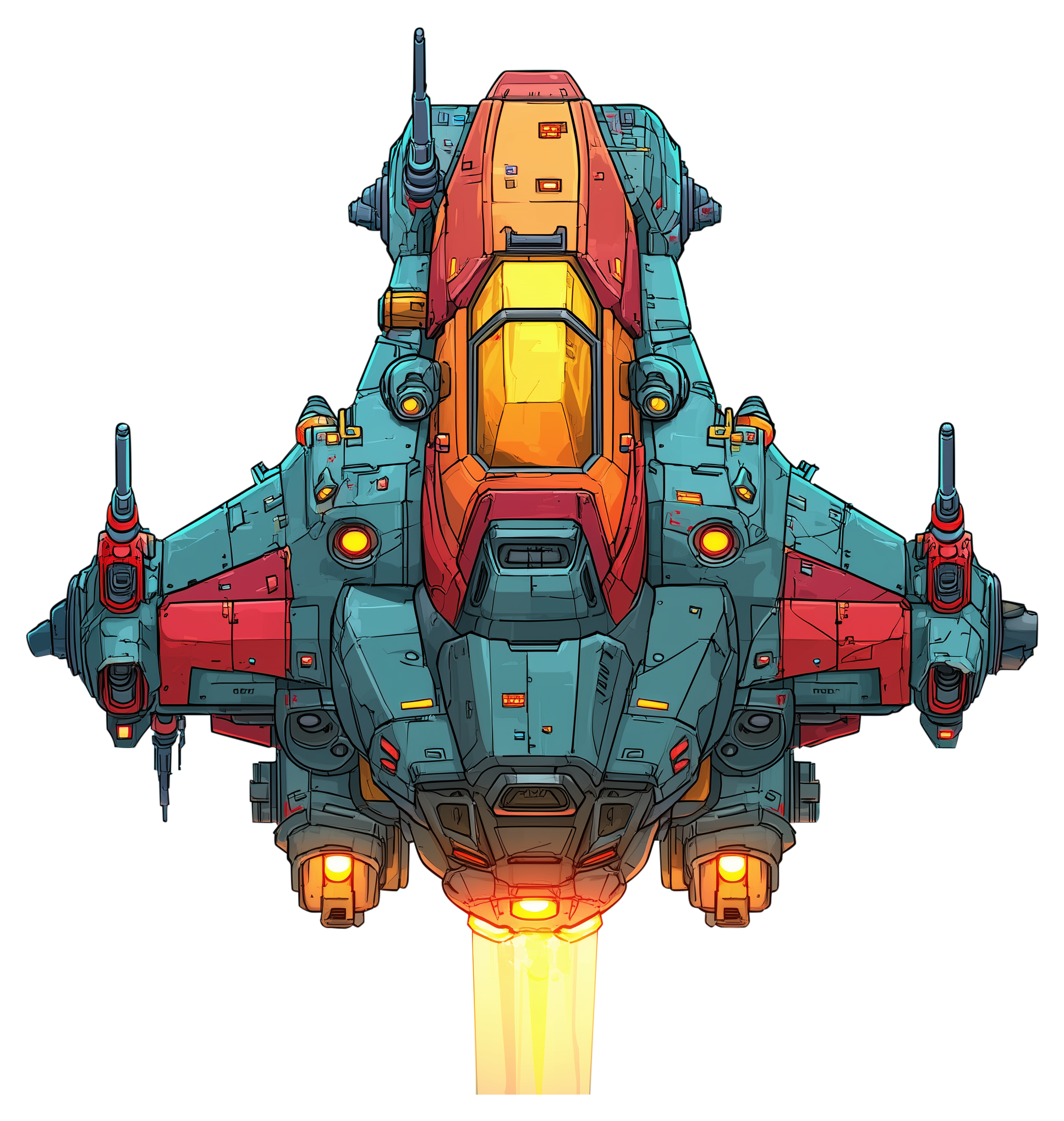 Preview for Pixel-art-space-fighter-spaceship-sticker-a66c8