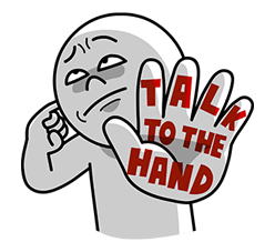 Preview for Talk-to-the-hand-gesture-face-sticker-573a6