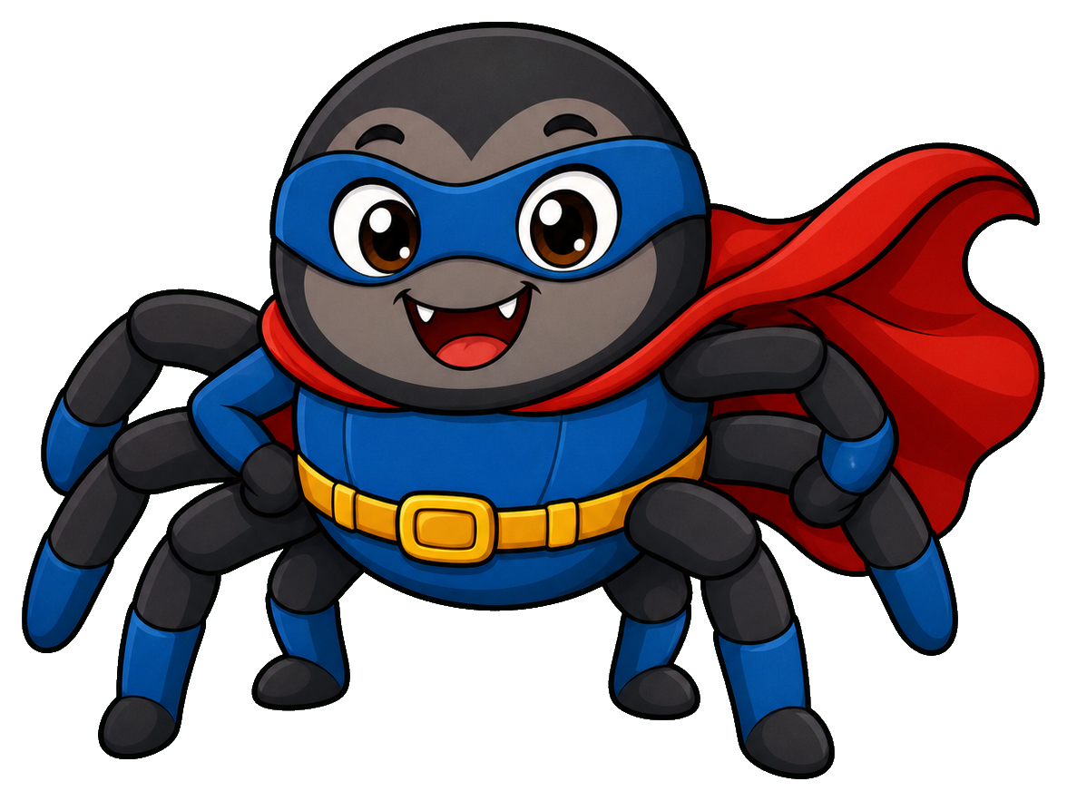 Preview for Cute Superhero Spider Sticker