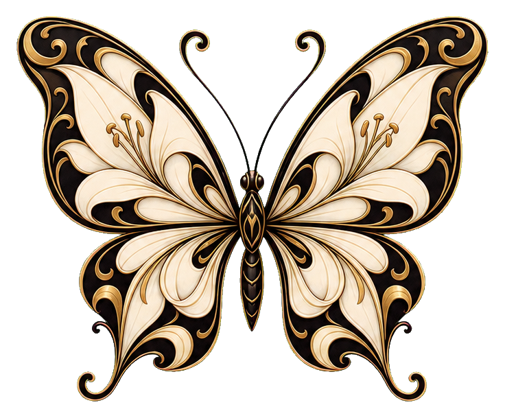 Preview for Nouveau Lily Butterfly Sticker