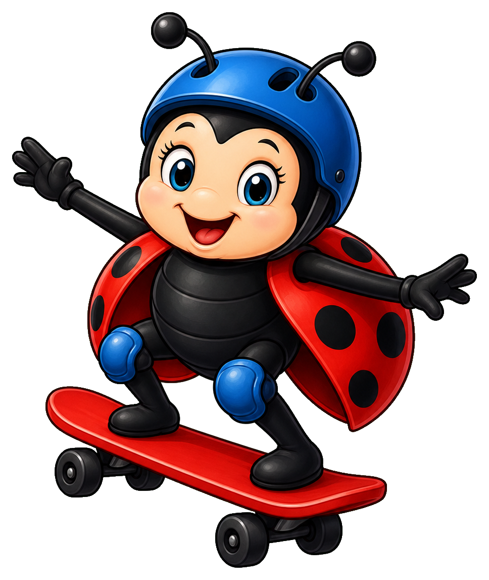 Preview for Skateboard Ladybug Sticker