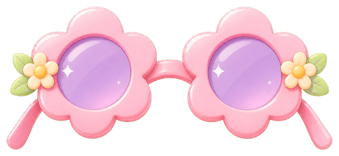 Preview for Flower Glasses Sticker For Cute Selfies