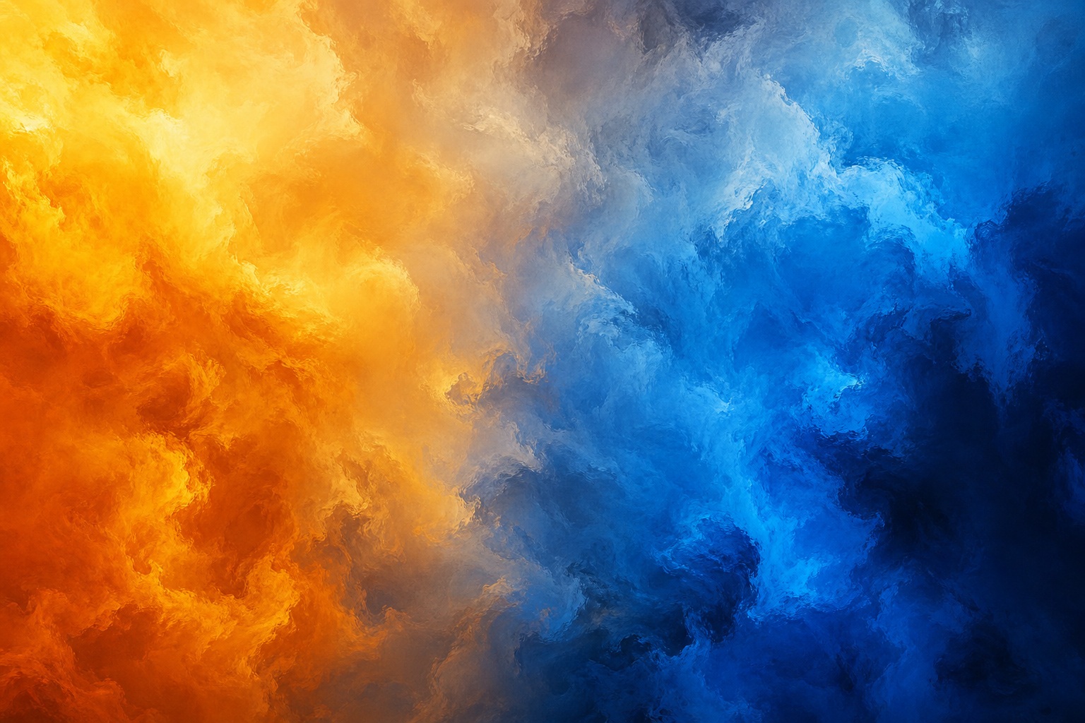 Blue and amber abstract color gradient with soft smoky texture