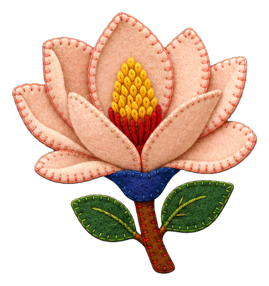 Preview for Blush Felt Magnolia Sticker