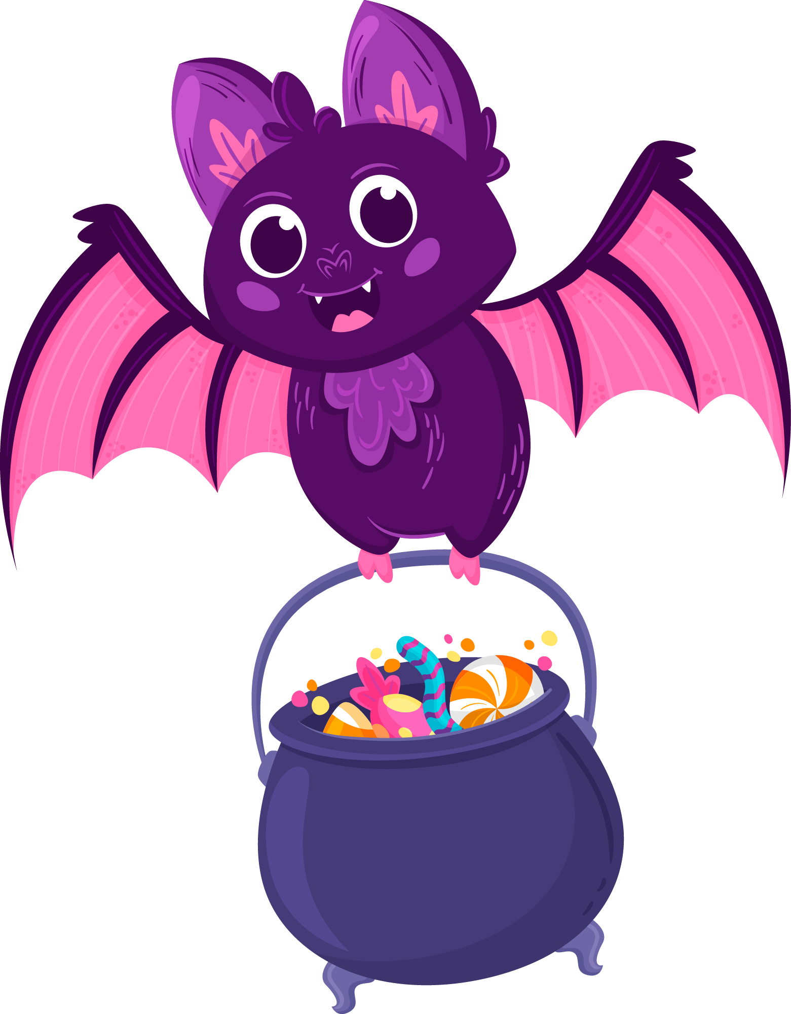 Preview for Cartoon-bat-halloween-candy-bats-sticker-ca8dd