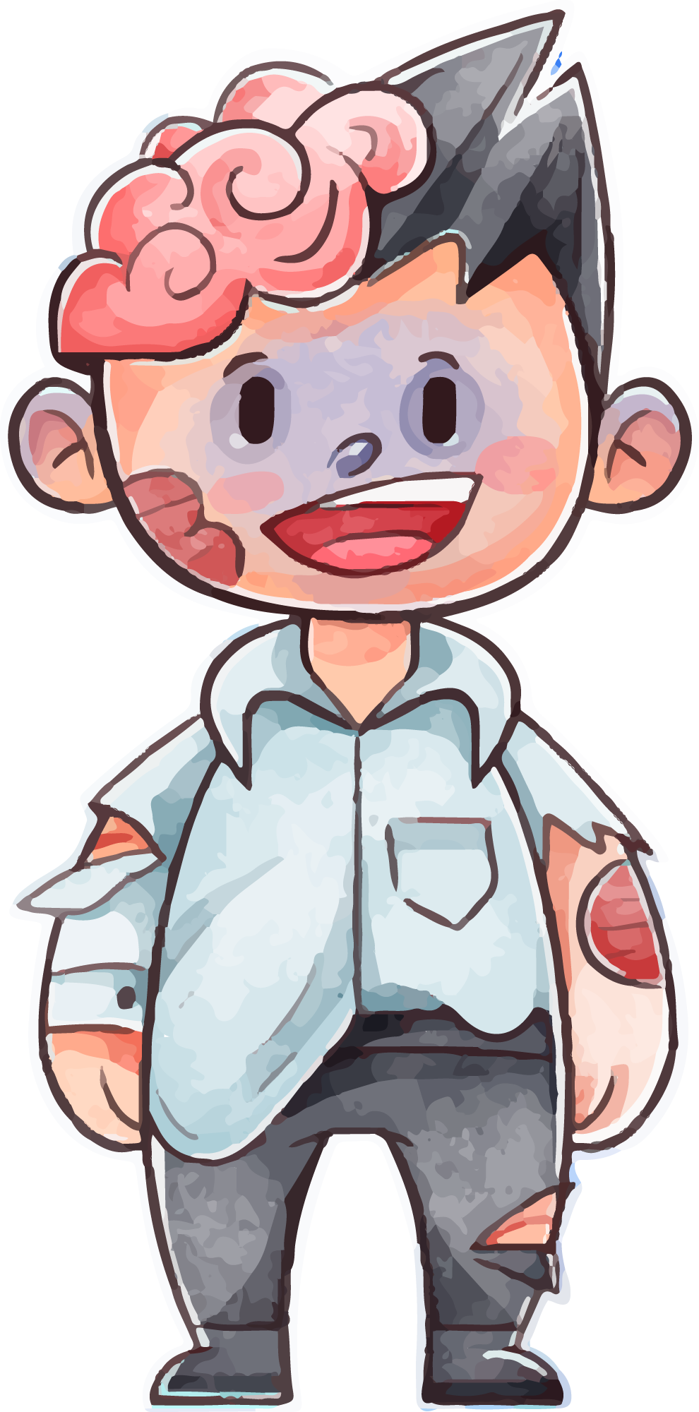 Preview for Zombie-boy-character-design-halloween-costume-sticker-96687